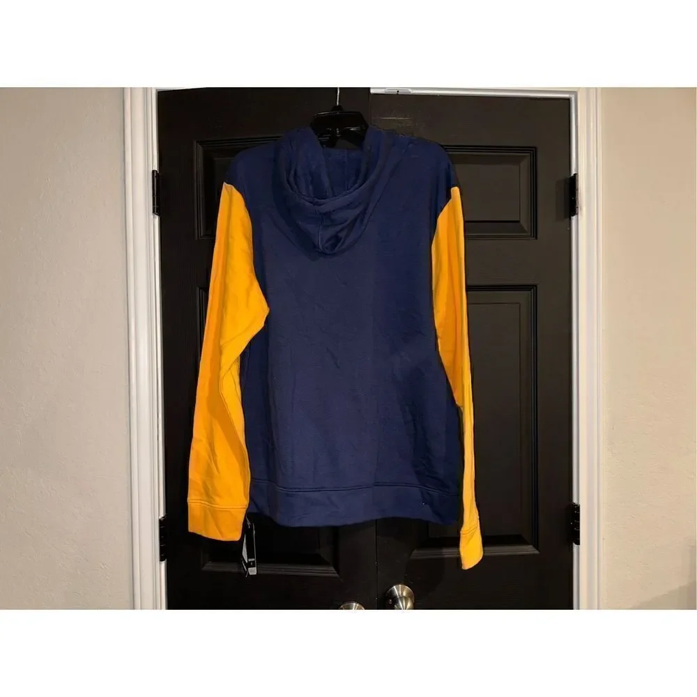 Denver Nuggets Fanatics Branded Attack Colorblock Pullover Hoodie